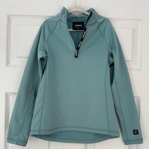 Reima Kids Mid-Layer Fleece Pullover | Size 128 | Teal Half Zip